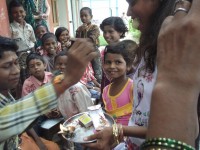 Chidlren celebrating Raksha Bandhan