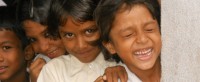 school girls smiling