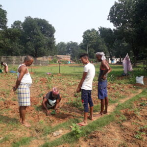 Farmers in village